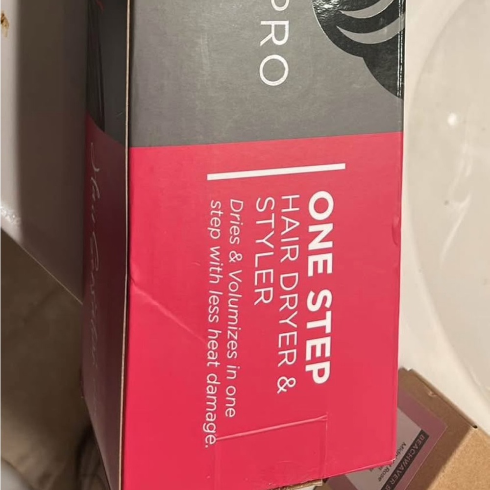 Gray and Pink Hair Styling Tool